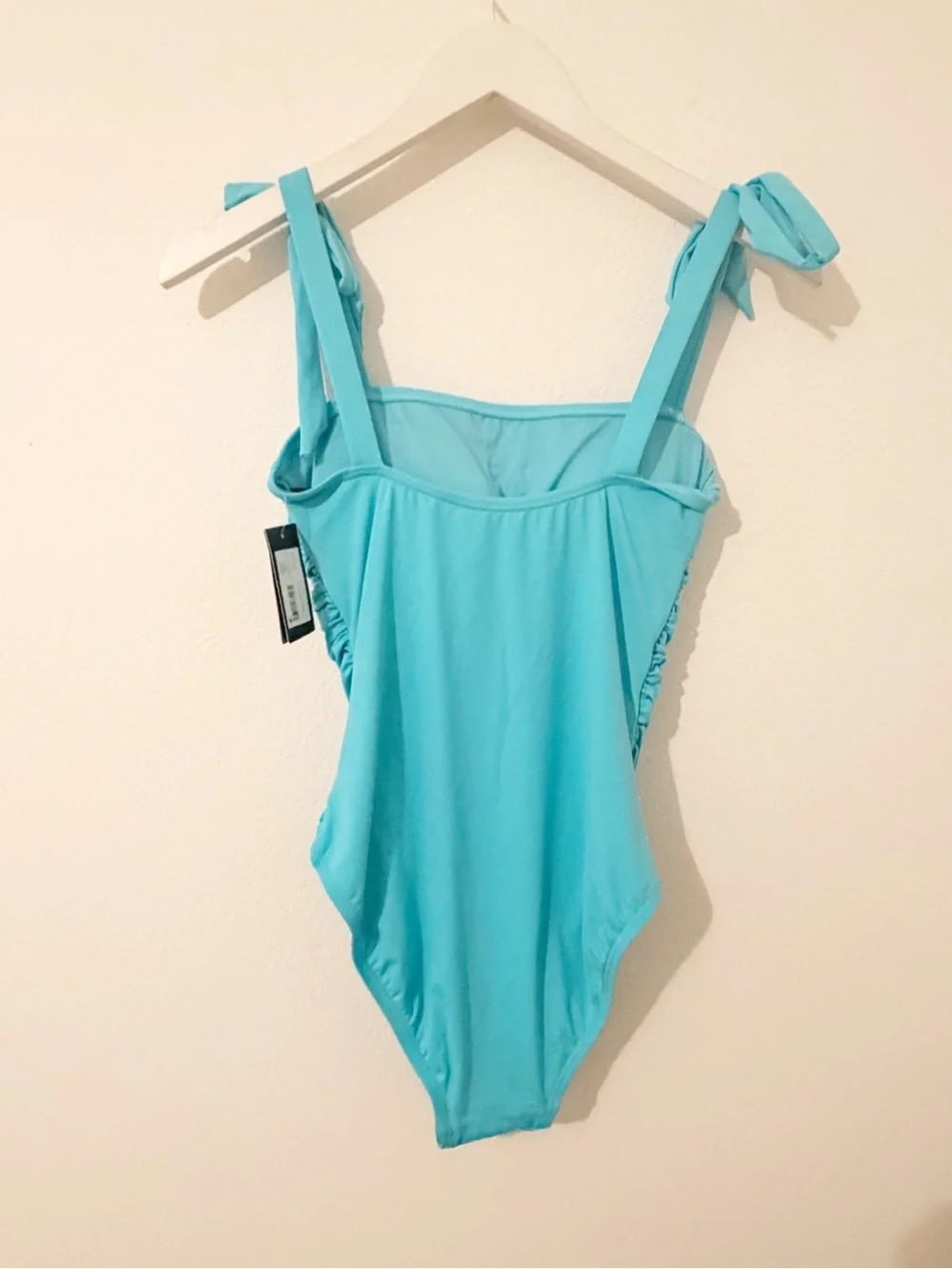 NWT kate spade NY Side Shirred Over the Shoulder Bow Tie OnePiece Swimsuit Small